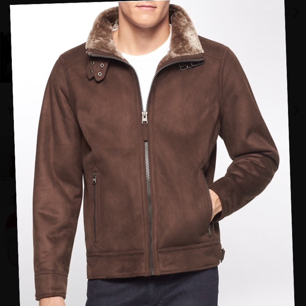 NWT Calvin Klein White Label Shearling Jacket